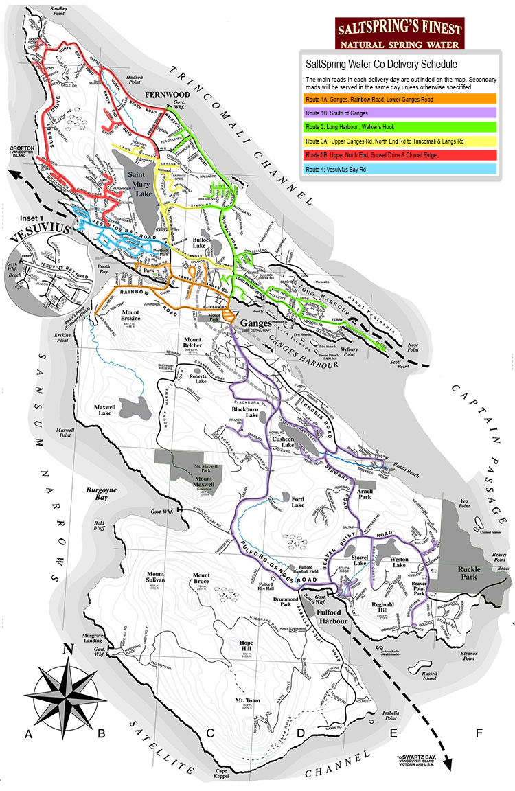 SS Water Co delivery map