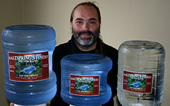 Rhonan with our bottles water